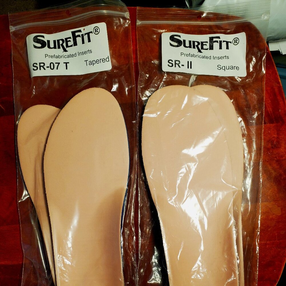 SureFit shoe inserts Men sz 11 Available tapered and square toe, New